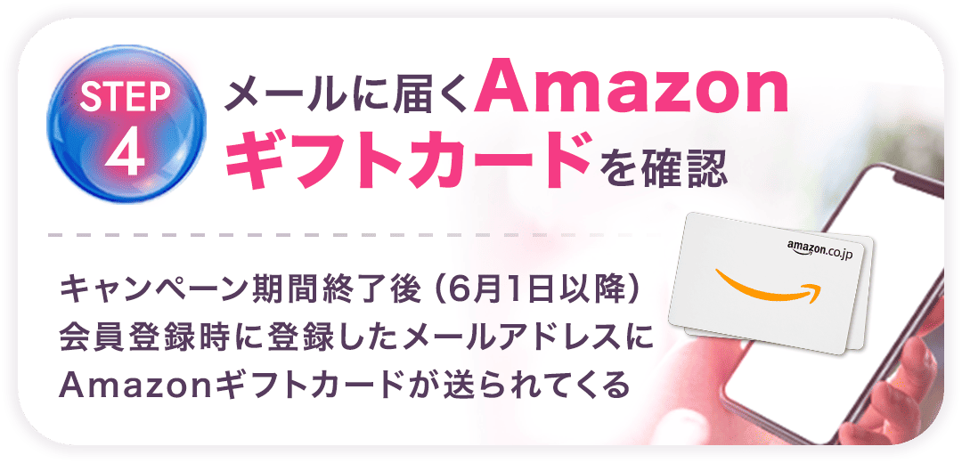 STEP 4：メールに届くAmazonギフトカードを確認